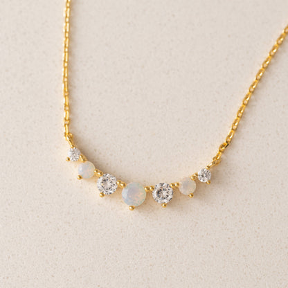 Dewdrop Necklace - White Opal