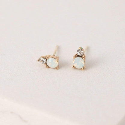 Dolce Stud Earrings - White