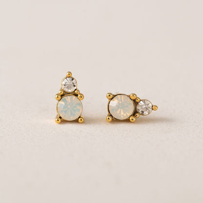 Dolce Stud Earrings - White