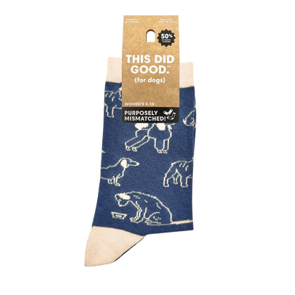Women's Dogs This Did Good Mismatched Crew Socks