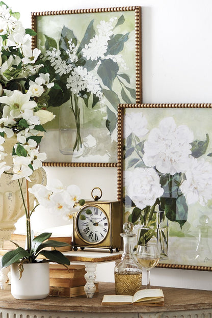 Wall Art White Flowers In Vase 22"