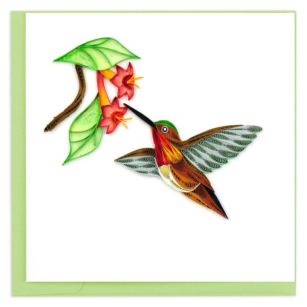 Quilling Card Rufous Hummingbird