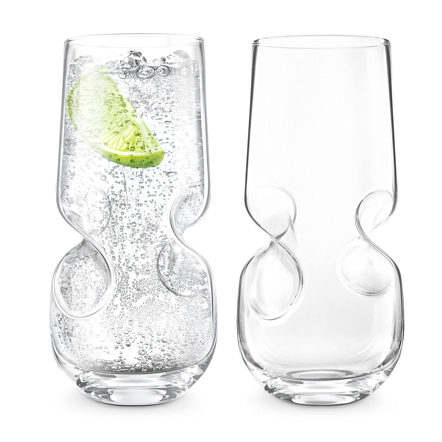 Bubbles Seltzer / Bubbly Beverage Glasses - Set Of 2