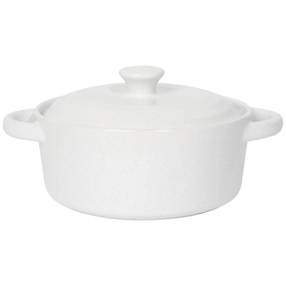 White Stoneware Brie Baker