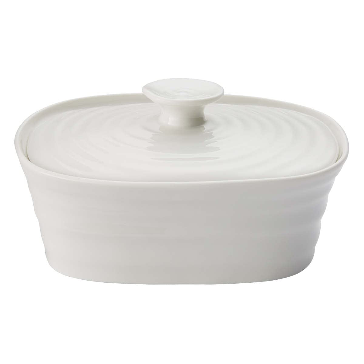 White Covered Butter Dish