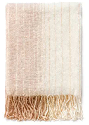 Ombre Beige Orange Acrylic Throw