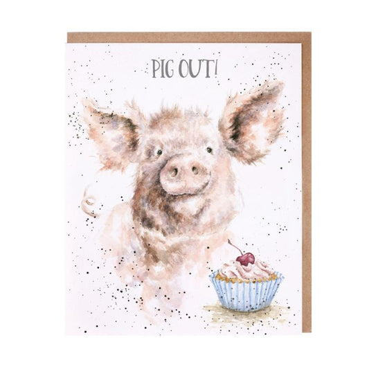 Pig Out! Birthday Card