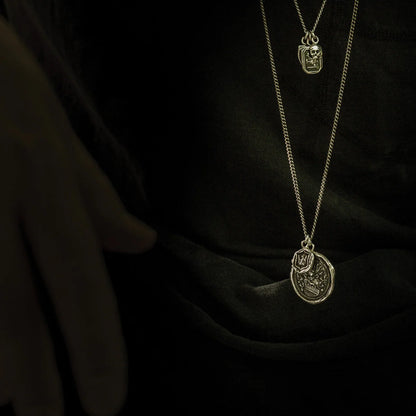 Heart Of The Wolf Recycled Sterling Silver Talisman Necklace