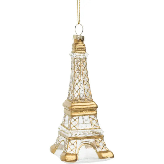 Eiffel Tower Blown Glass Ornament