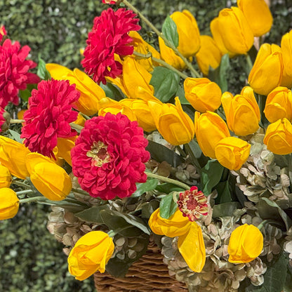 Real Touch Tulip - Yellow - 17 Inch