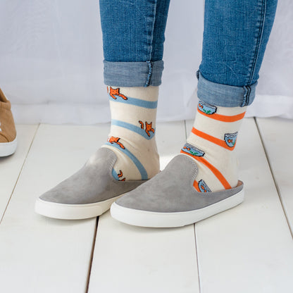 Women's Cat & Fishbowl Socks