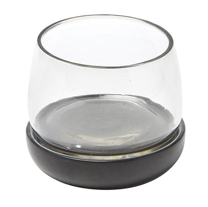 Small Black Marble and Glass Bowl