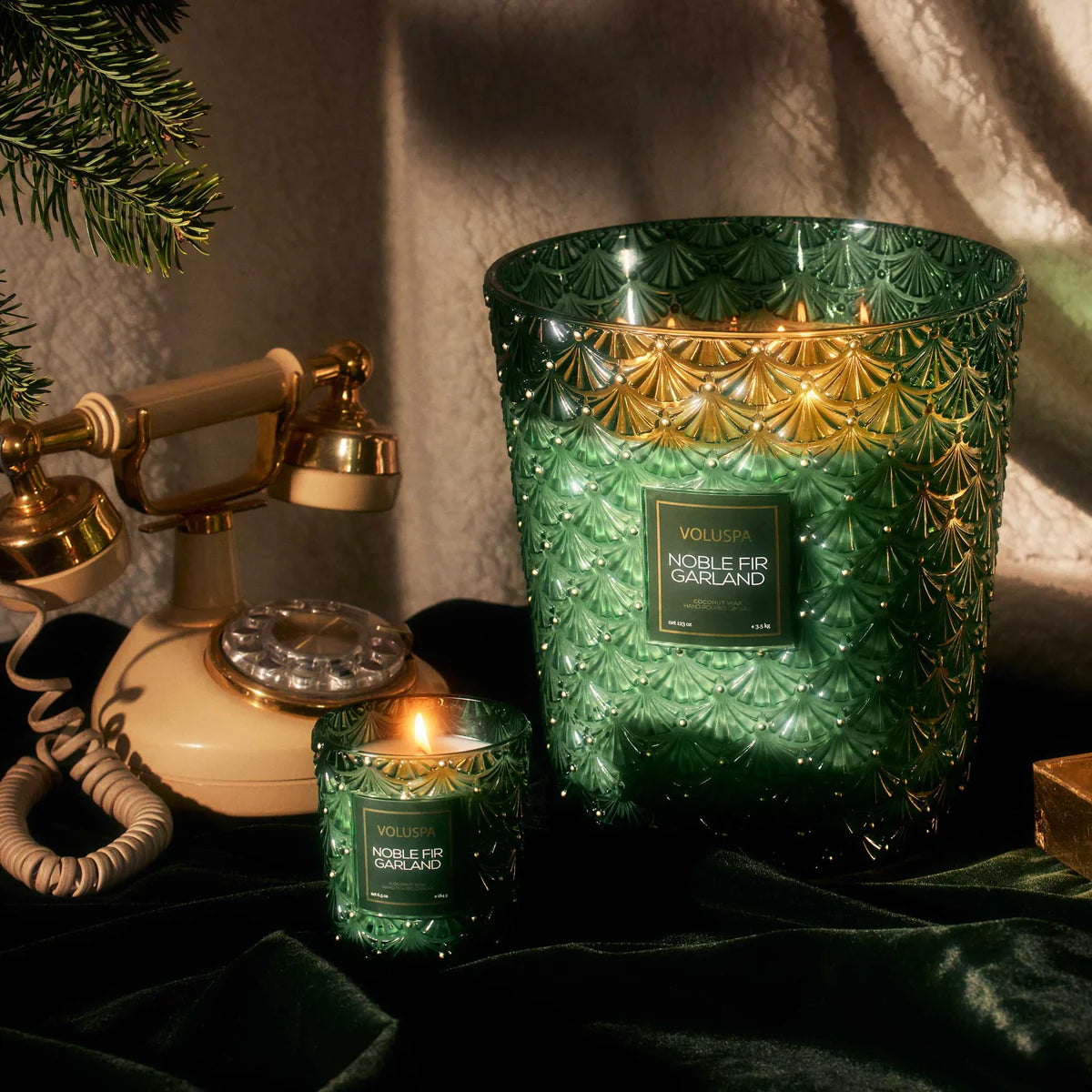 Noble Fir Garland
5 Wick Hearth Candle