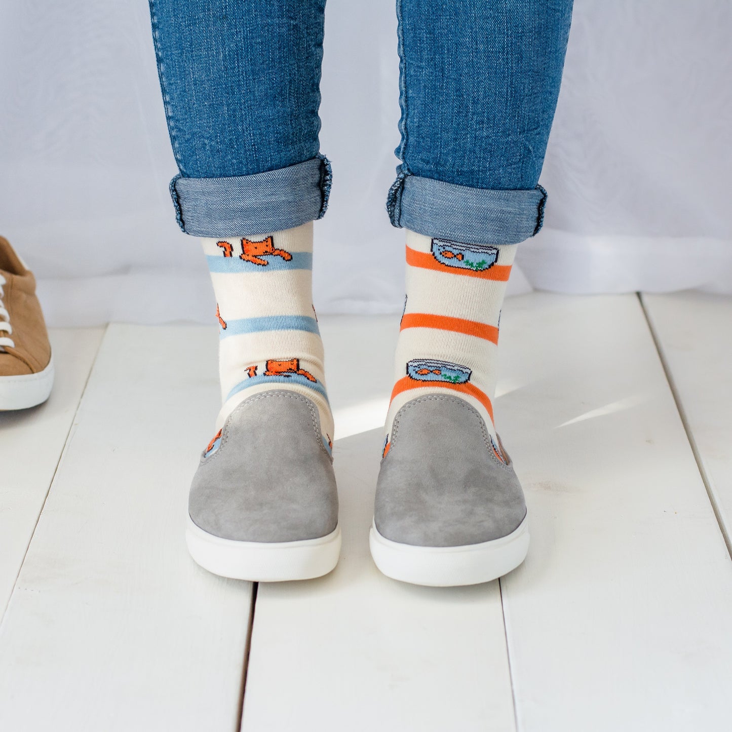 Women's Cat & Fishbowl Socks