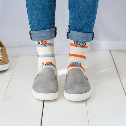 Women's Cat & Fishbowl Socks