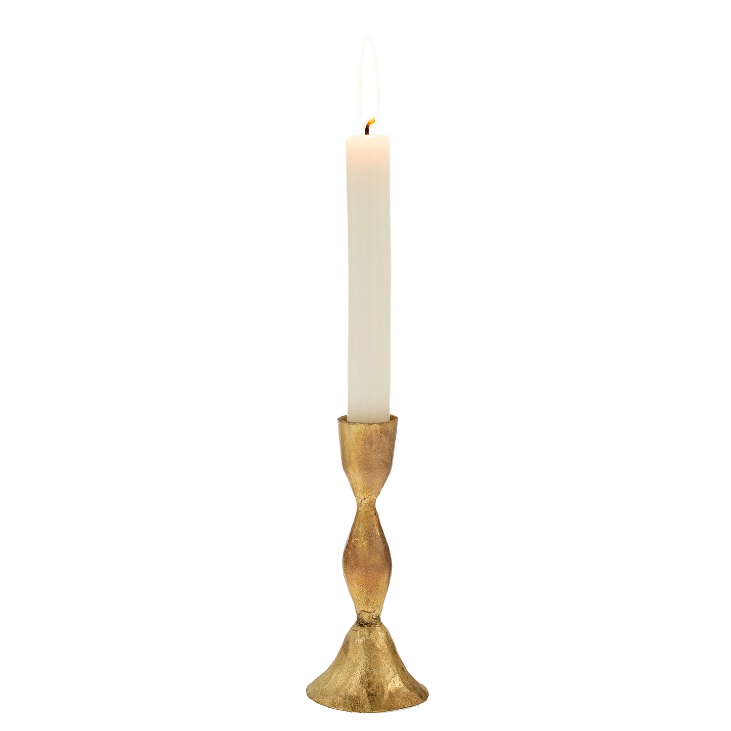 Zora Forged Candlestick, Gold