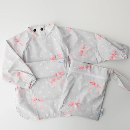 Long Sleeve Bib - Sweetheart Bows
