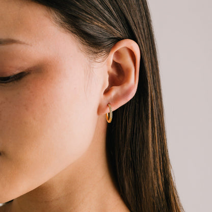 Evie 15mm Hoop Earrings Gold