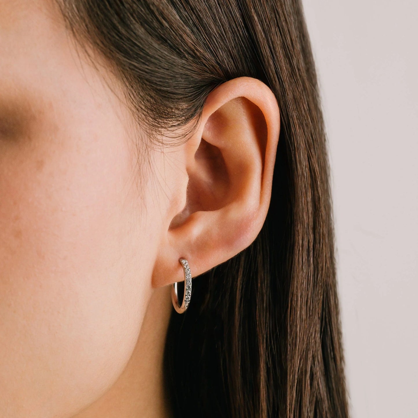 Evie 15mm Hoop Earrings Silver