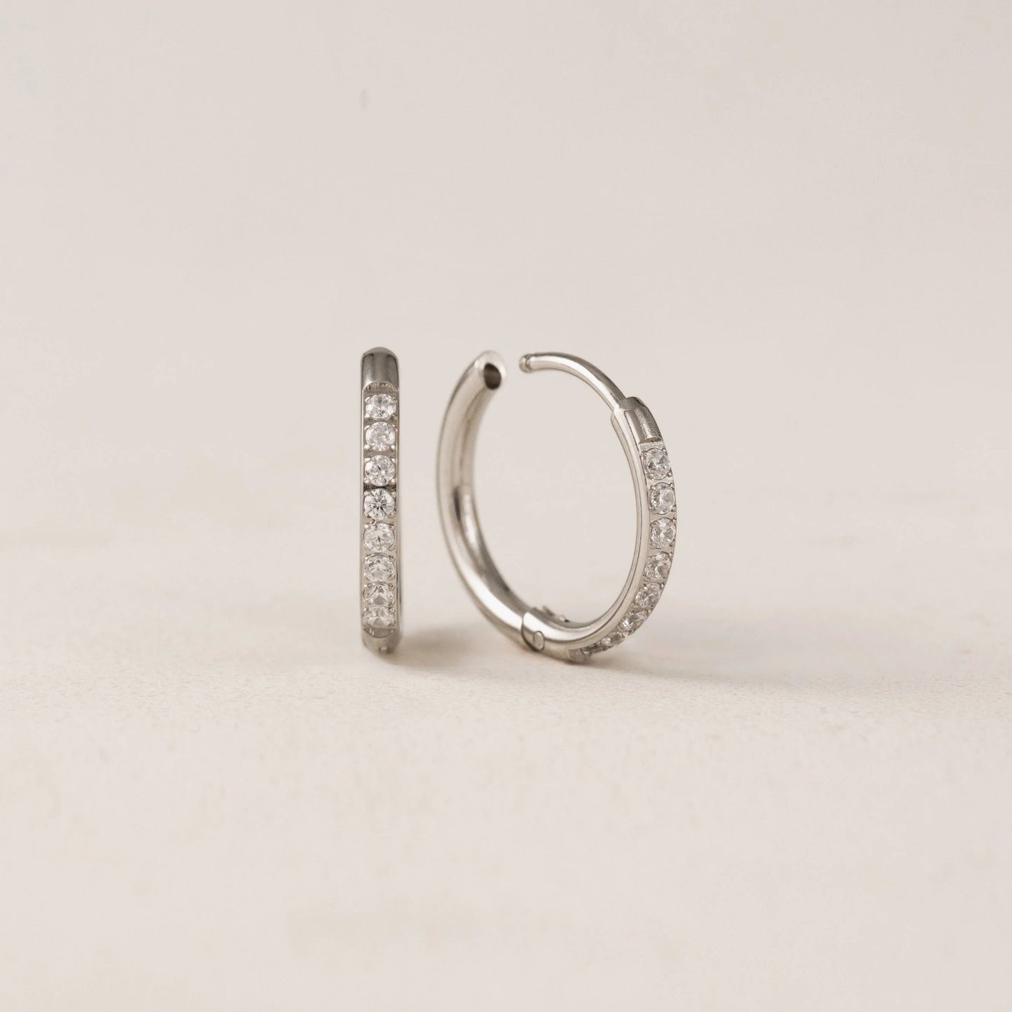 Evie 15mm Hoop Earrings Silver
