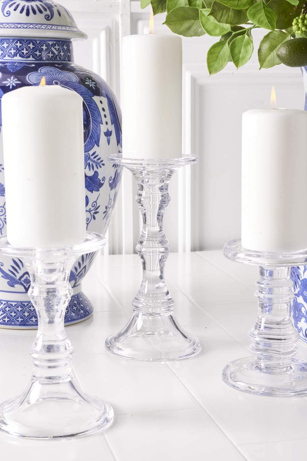 Glass Candle Holders