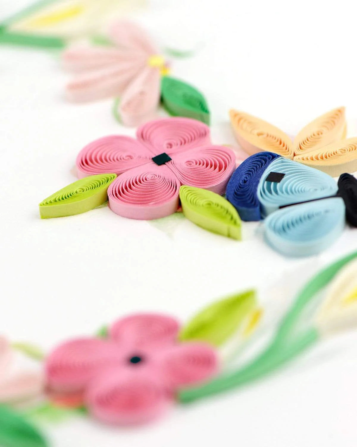 Quilling Card Floral Heart Wreath