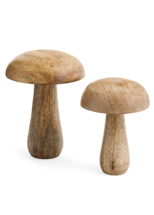 Mushroom Decoration Wood Natural