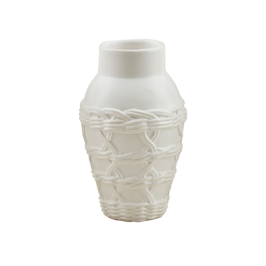 Woven Sleeve Ceramic Bud Vase