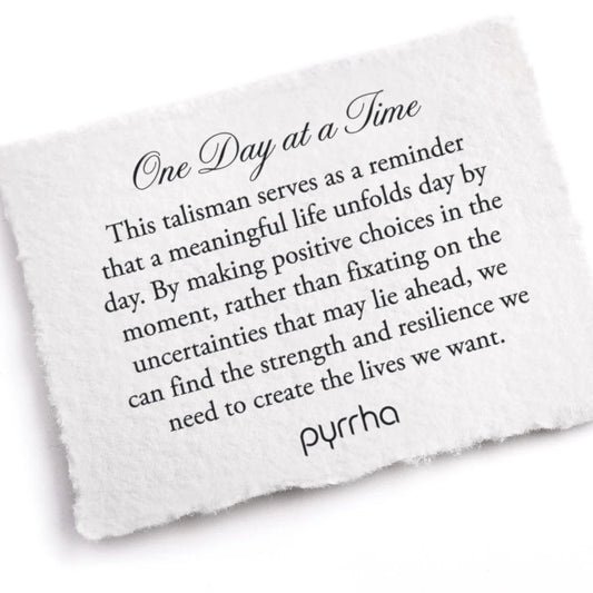 One Day at a Time Recycled Sterling Silver Talisman Necklace