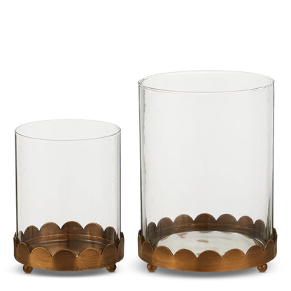 Gold Scalloped Trim Containers