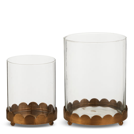 Gold Scalloped Trim Containers