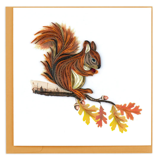 Quilled Squirrel Greeting Card