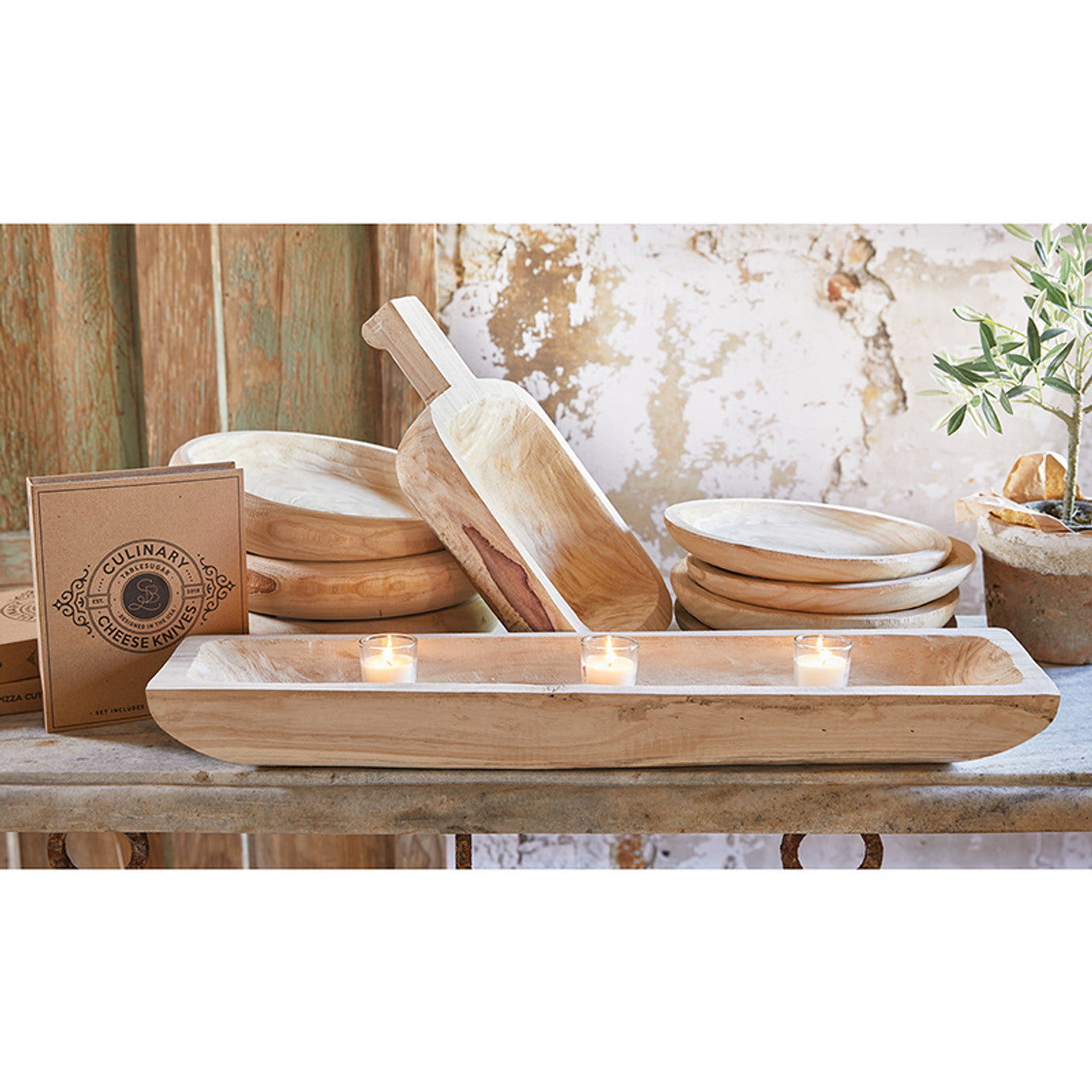 Paulownia Rectangle Tray - Natural