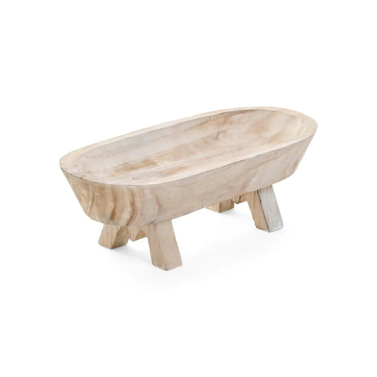 Oval Paulownia Bowl With Legs