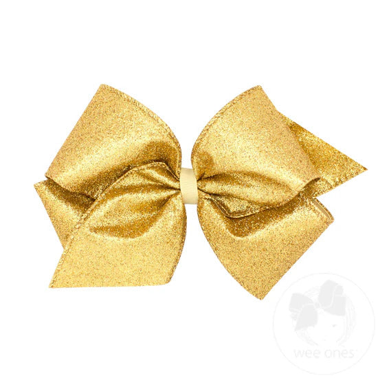 Medium Party Glitter Girls Hair Bow