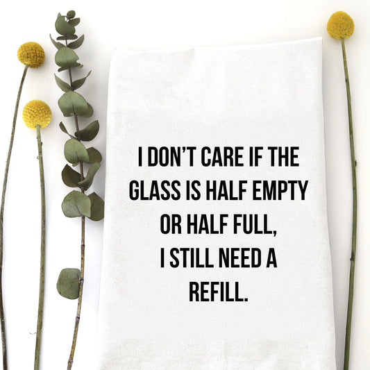 Half Empty Tea Towel