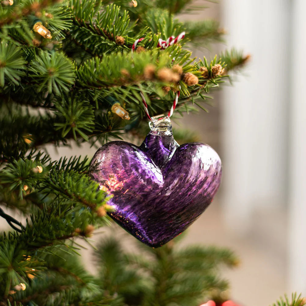 Blown Glass Heart Ornament
