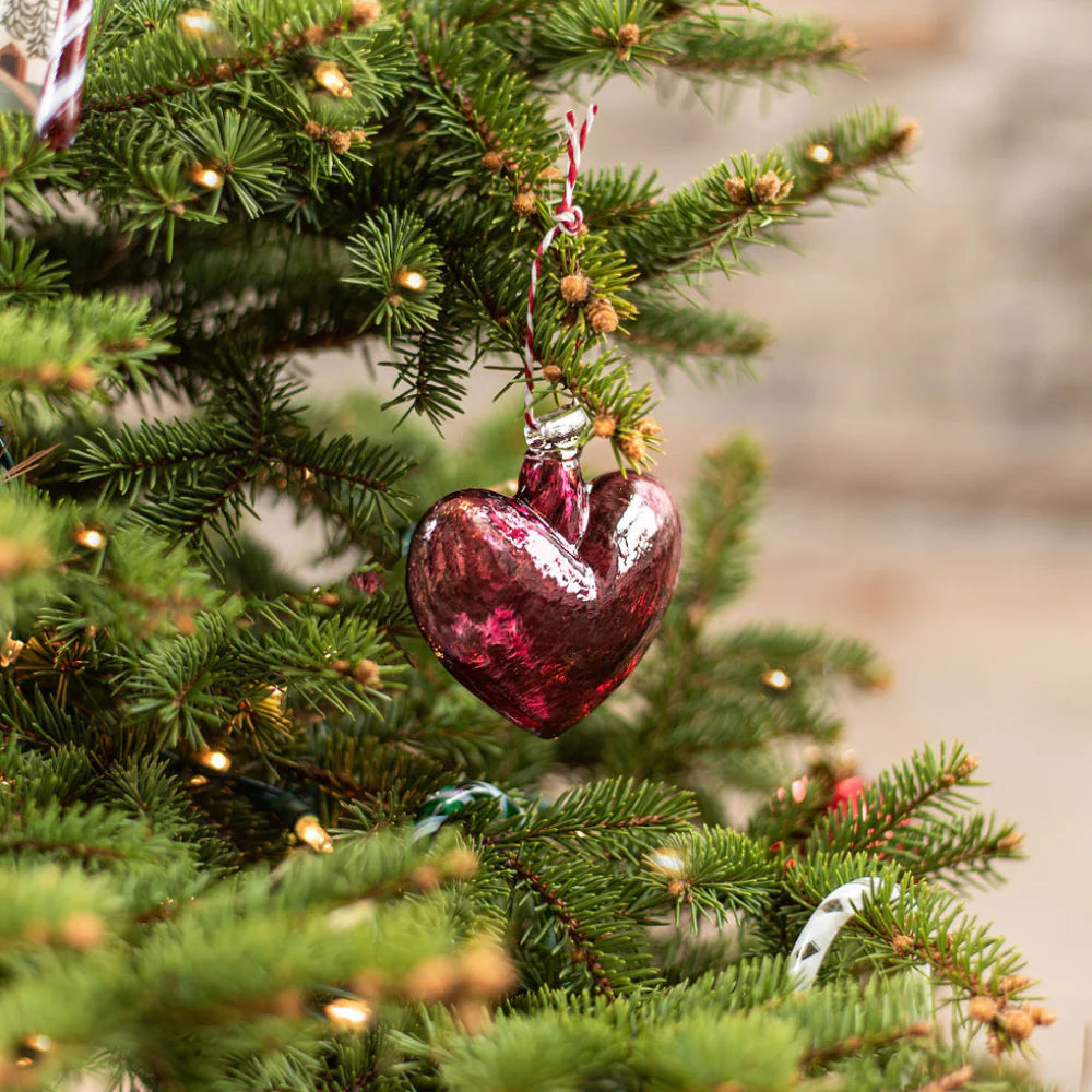 Blown Glass Heart Ornament