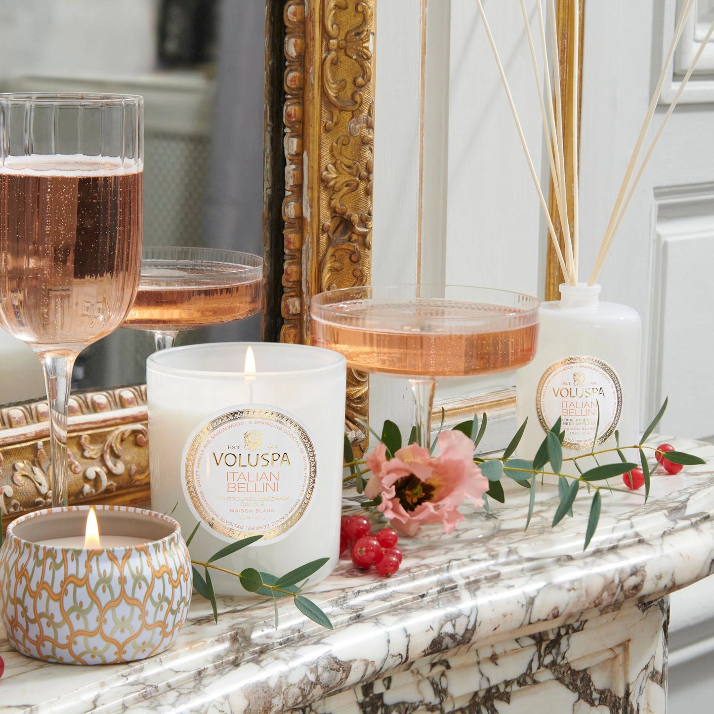 Italian Bellini Mini Tin Candle