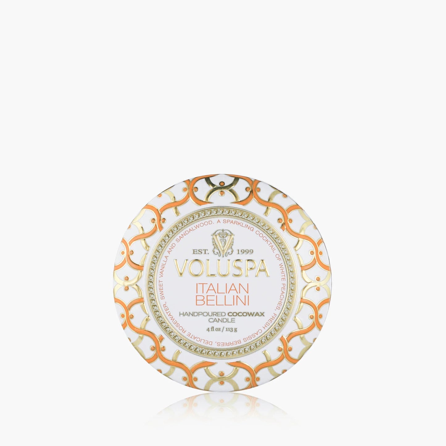 Italian Bellini Mini Tin Candle