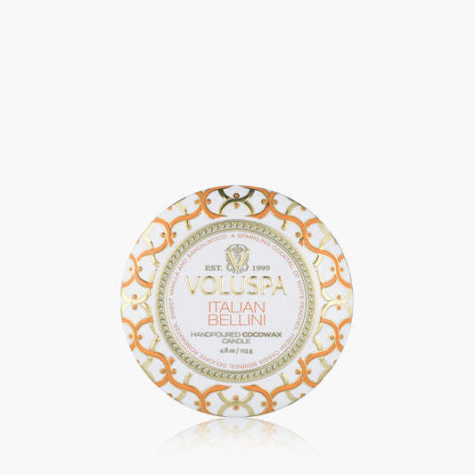 Italian Bellini Mini Tin Candle