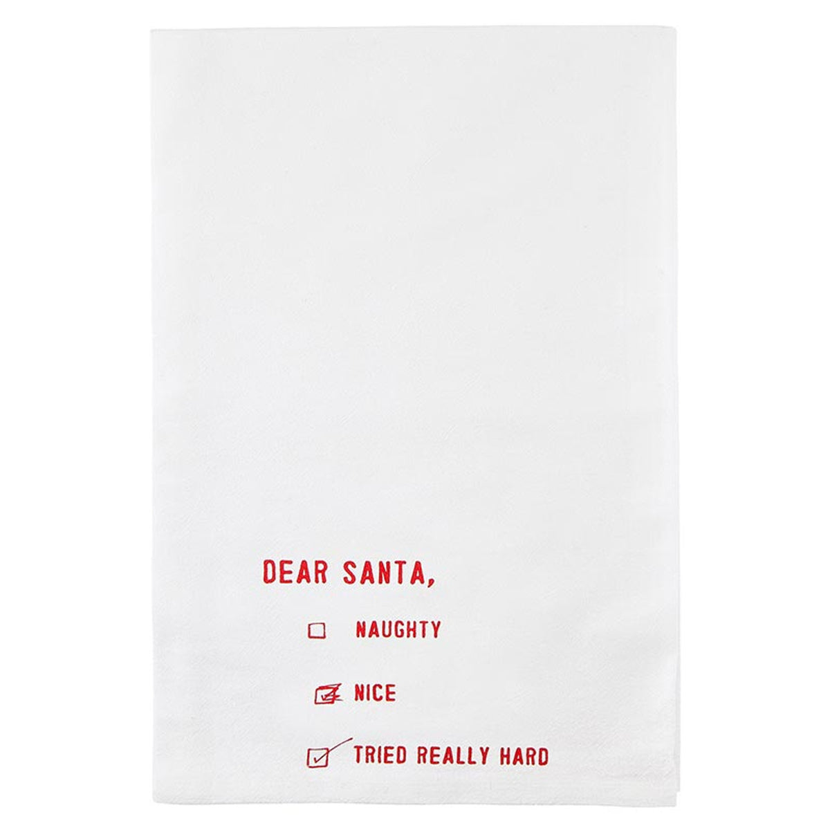 Dear Santa Checklist Tea Towel