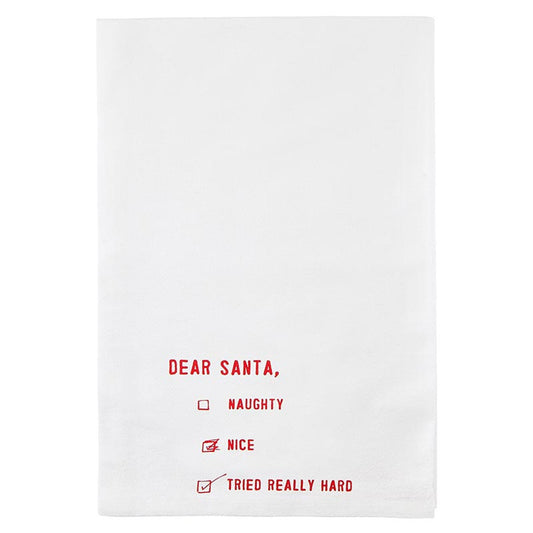 Dear Santa Checklist Tea Towel