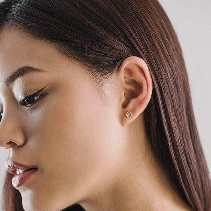 Astrid Stud Earrings - Pink Opal