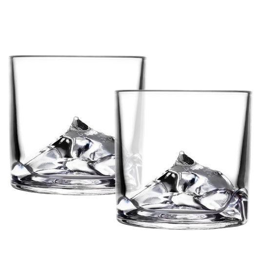 Everest Crystal Whiskey Glasses Set of 2