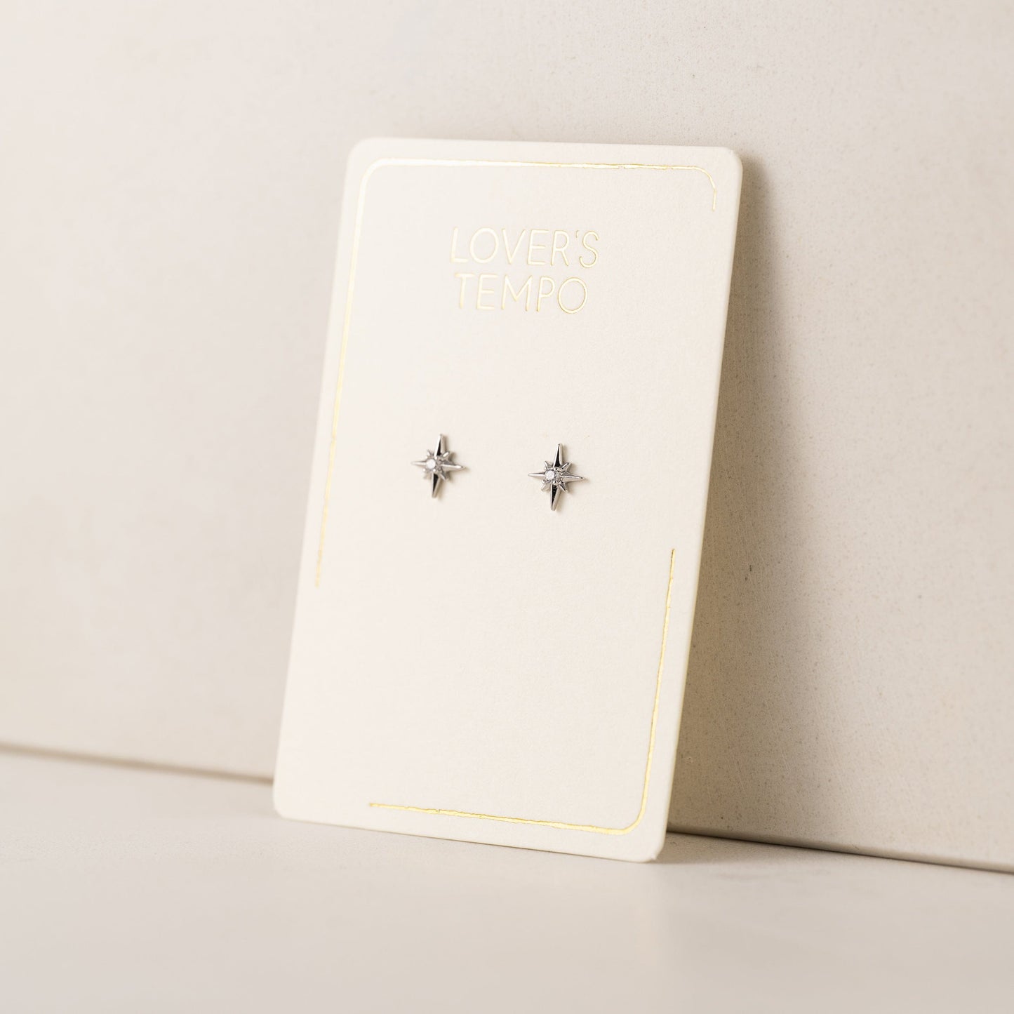 Lone Star Stud Earrings - Silver