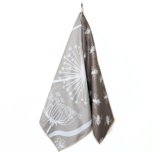 Double Sided Microfiber Tea Towel - Dandelions