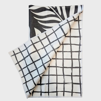 Double Sided Microfiber Tea Towel - Leaves