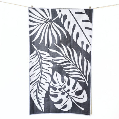 Double Sided Microfiber Tea Towel - Leaves