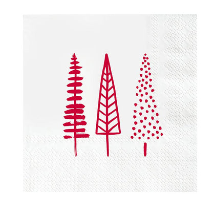 Cocktail Napkins - Christmas Trees